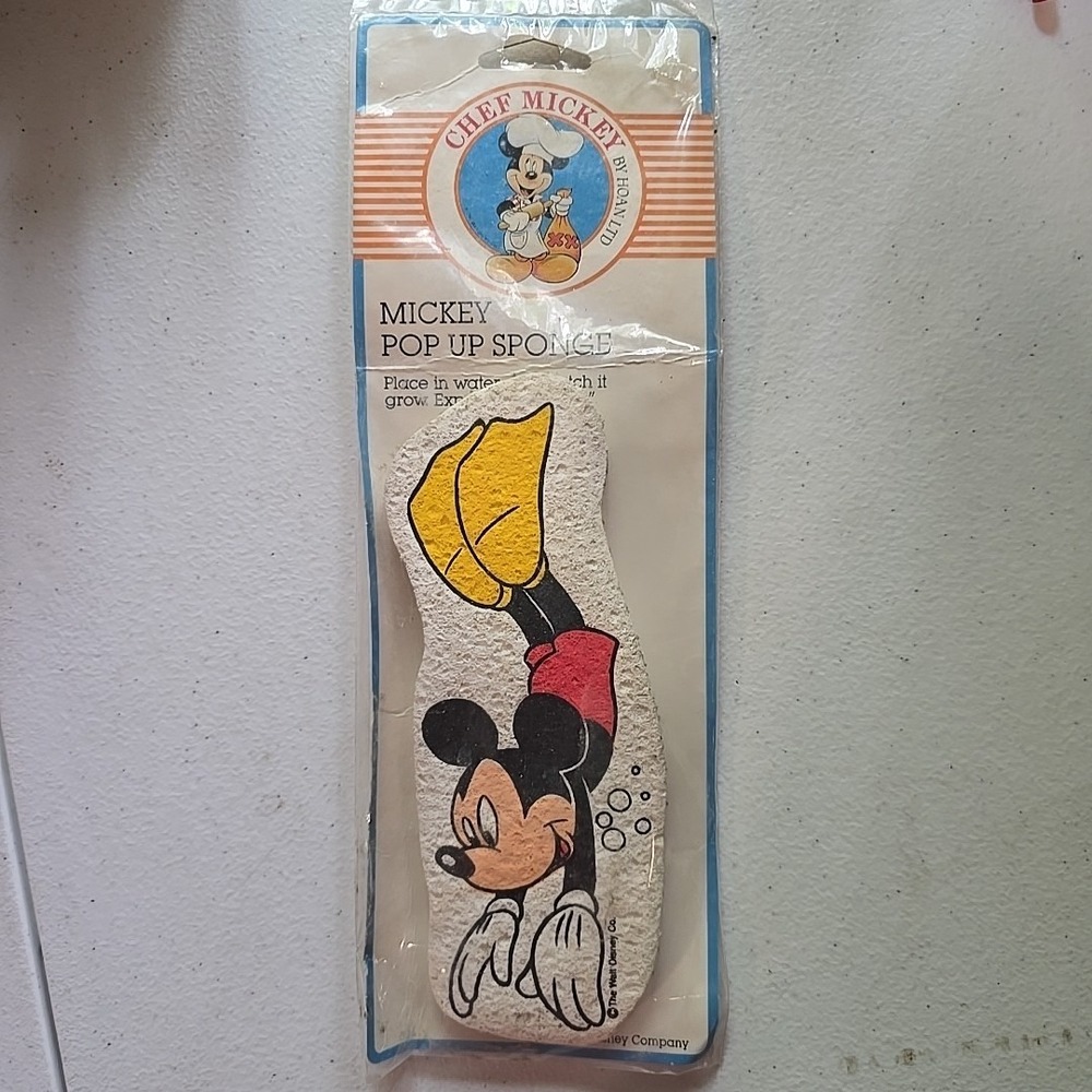 Vintage(Unopened)Chef Mickey Pop Up Sponge by HOAN Lmtd. & The Disney Store